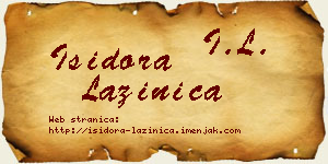 Isidora Lazinica vizit kartica